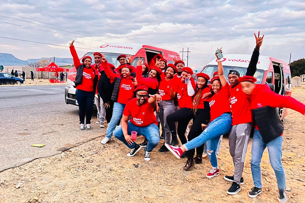 Vodacom staff engaging with each other and mingling during the Market Storm.​​