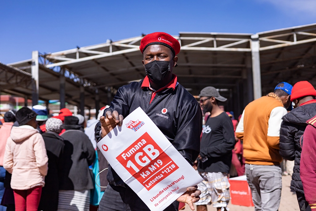 Vodacom staff showing our newly launched Just4Your Town affordable data made just for Qacha’s Nek residents. We also offered entertainment to our customers who came to our Market Storm activations.
