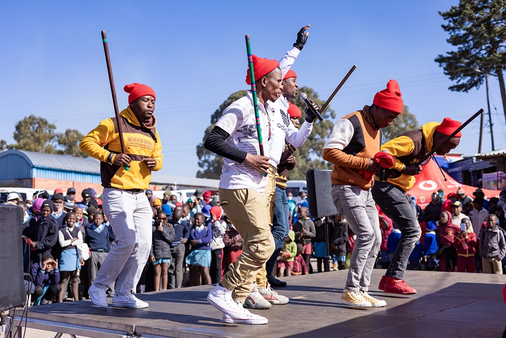 Vodacom staff showing our newly launched Just4Your Town affordable data made just for Qacha’s Nek residents. We also offered entertainment to our customers who came to our Market Storm activations.