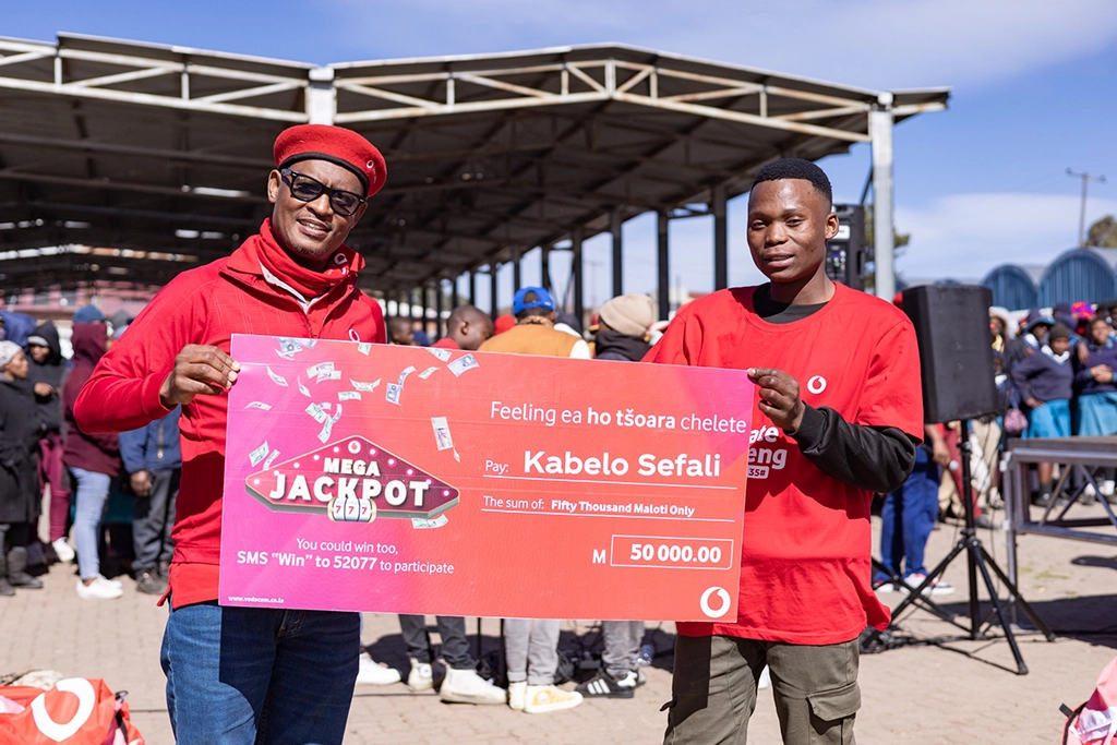 We incorporated the Mega Jackpot campaign into the Market Storm and gave away M50 000 to Kabelo Sefali from Qacha’s Nek!​