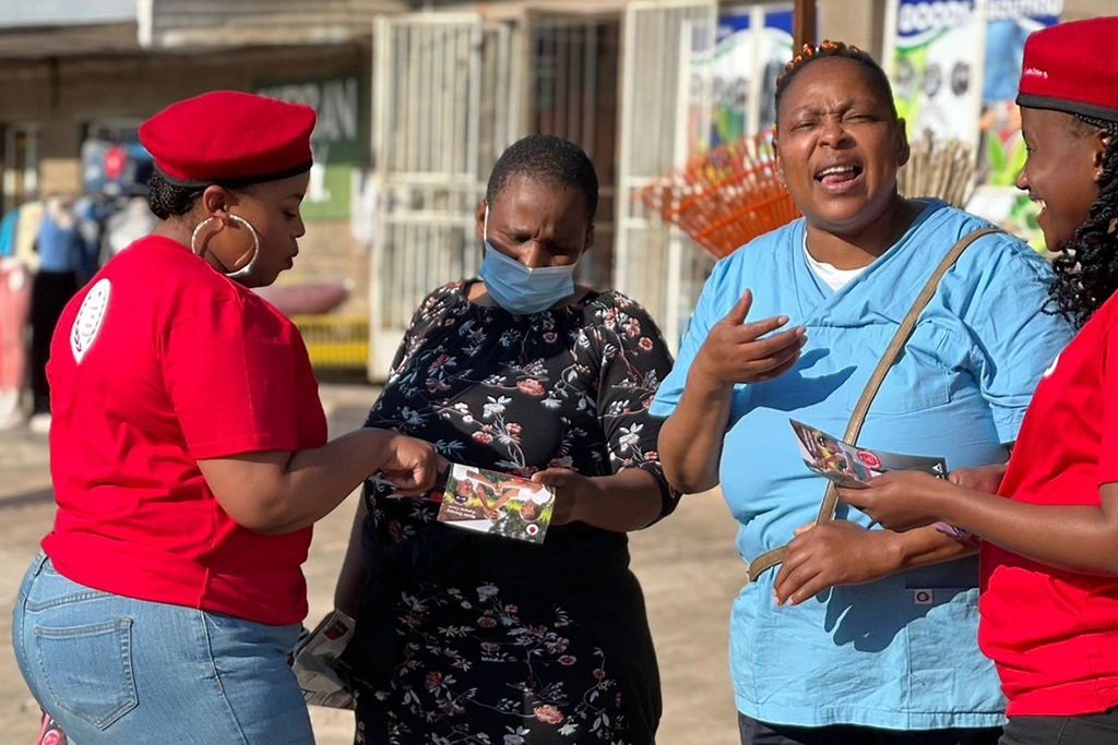 Staff went into our customers’ environments to educate them on Vodacom Lesotho products and services.​